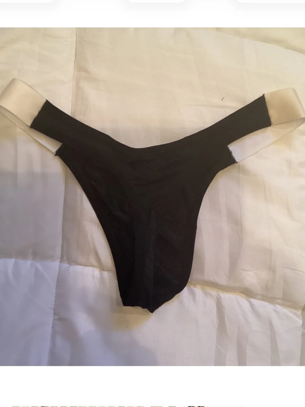 Sexy black thong medium with white side